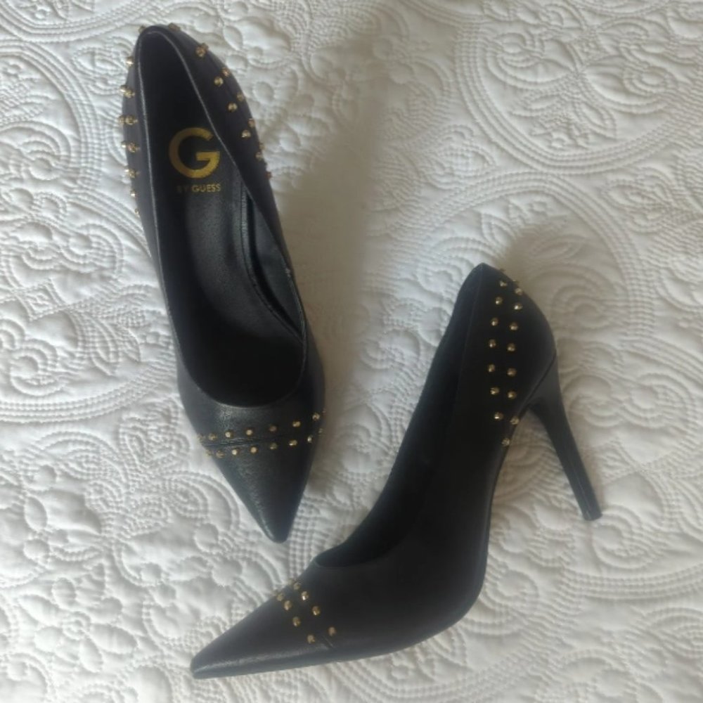 G by Guess Gold Studded Heels
